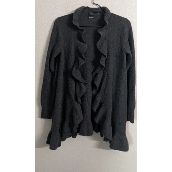 Saks Fifth Avenue Womens Mid Line Cashmere Cardigan Size S Black Quiet Luxury - Picture 3 of 4